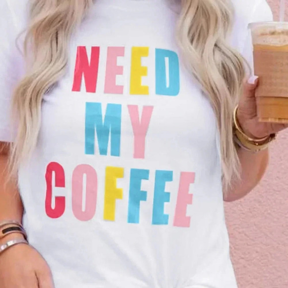 GRAPHIC NEW WOMENS WHITE TEE TOP TSHIRT GIFTS MOMS SUMMER FALL TOPS SIZE S SMALL - Picture 3 of 6